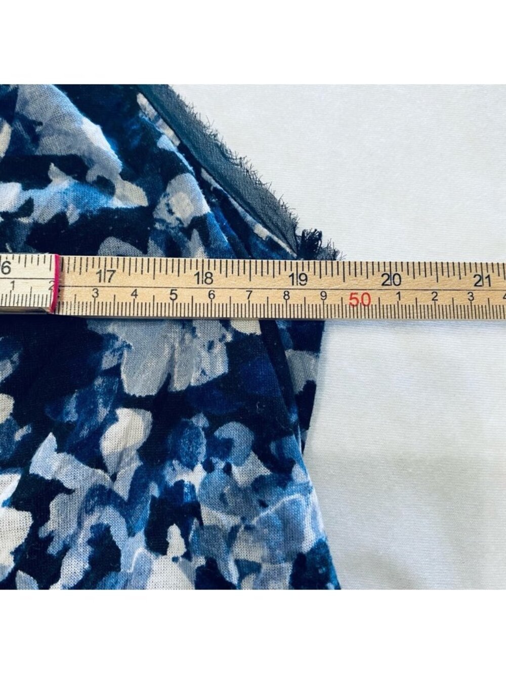 Blue and White Patterned Tank Top - Picture 6 of 8